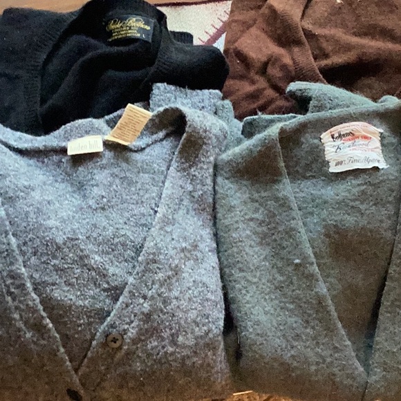 CHARCOAL WOOL π¦ Cardigan Vintage Linden Hill SZ M/LG - Picture 3 of 16